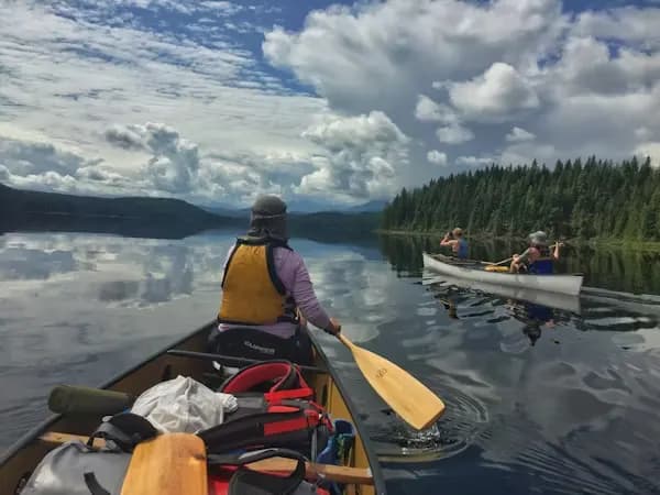 Canoeing in the river